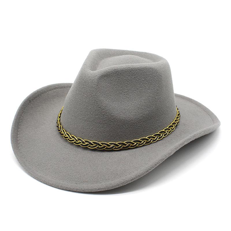 Cappello da Jazz da Gentleman Stile Originale Bordo Piegato Cappello a Cilindro Retrò Cappello in Feltro di Cashmere Etnico Occidentale Cappello per Bambini