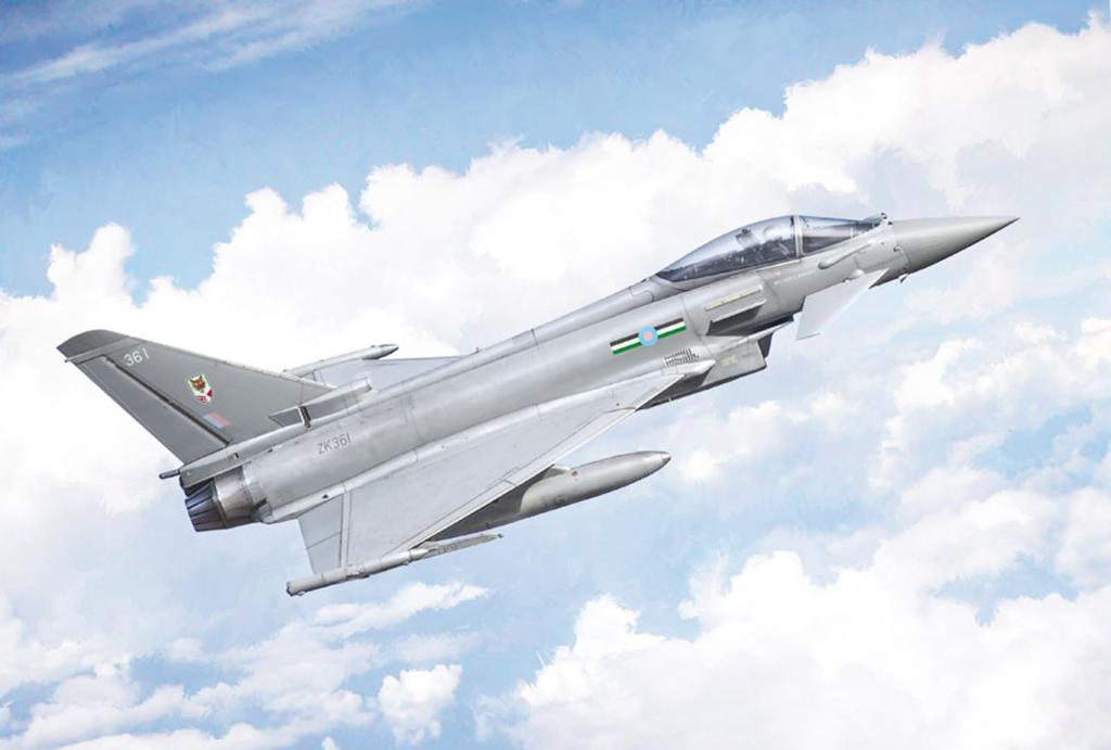 Platz Italeri British Fighter Eurofighter Typhoon Plastic Model Kit IT1457 1/72 FGR.4 (Airplane)