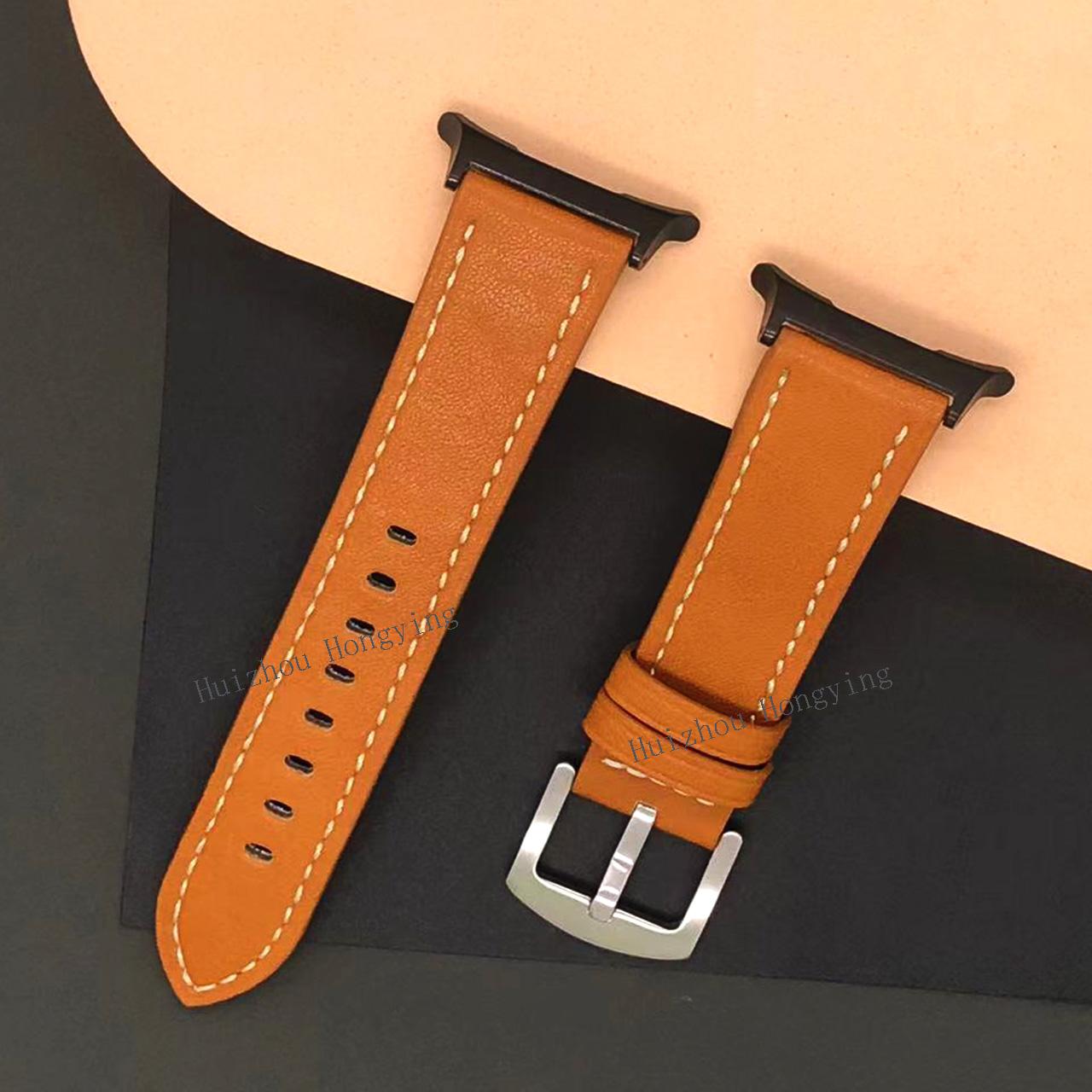 

Мягкий ремешок для часов для Samsung Galaxy Watch Ultra 47 мм Аксессуары для умных часов Замена ремешка для часов из ПУ кожи Спортивный ремешок для часов Galaxy Watch Ultra коричневый