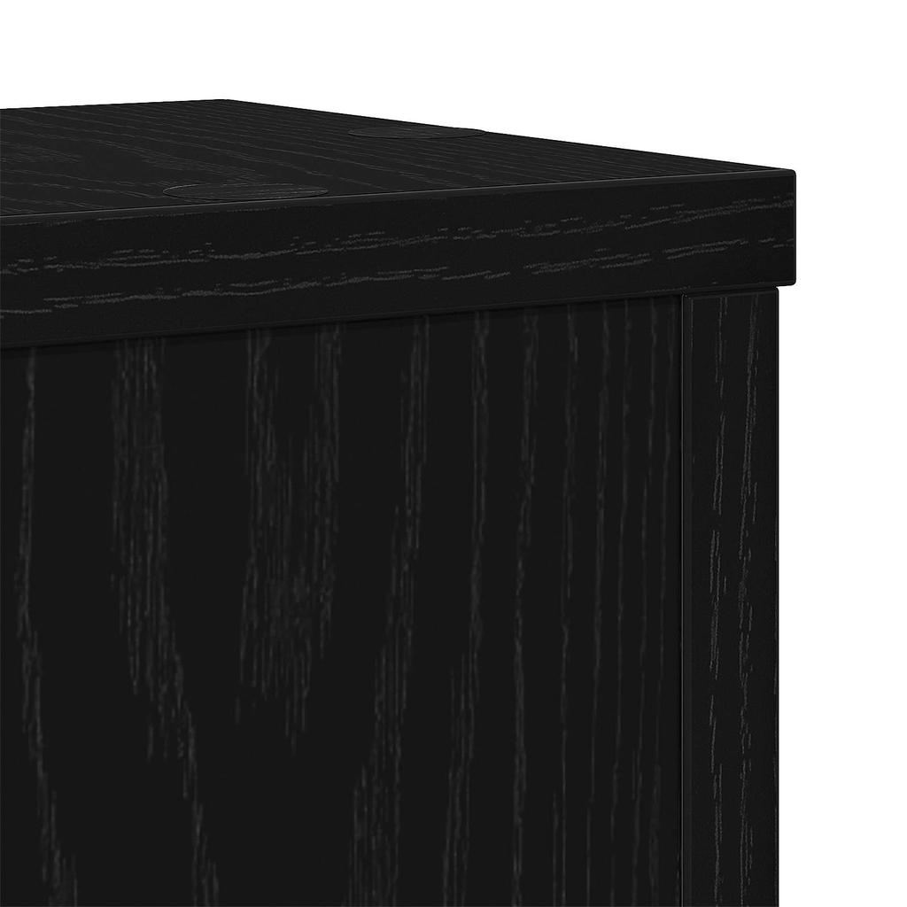 Plant Stand 2 pcs Black Oak Effect 15 x 15 x 20 cm