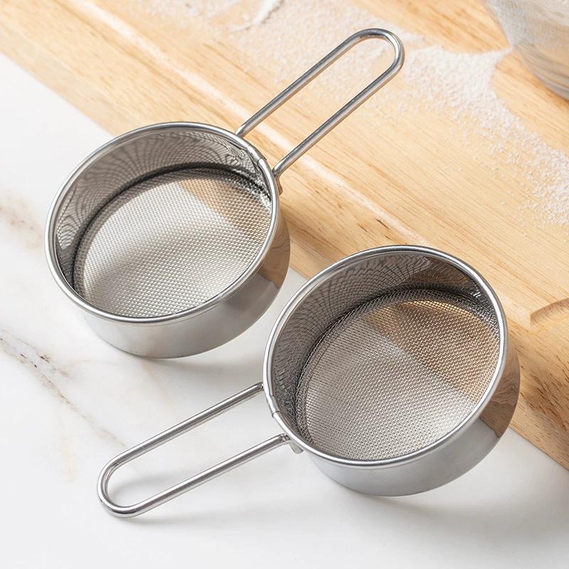 Ручной просеиватель для муки и сахара из нержавеющей стали 304 с сетчатым ситом