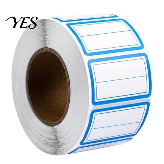 Precision Die-cut Stickers 1000 Pcs Label for Organization, Color Coding Self-Adhesive Name Tags, Easy Clean Peel Off Red & Blue Removable Labels File