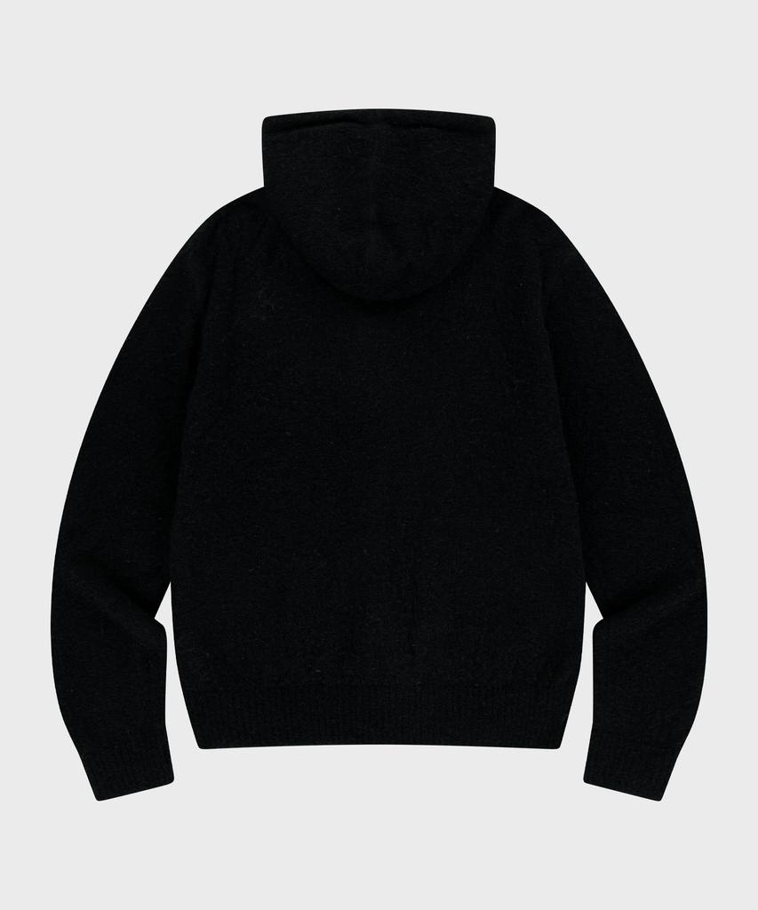 Thevinylhouse Round Pocket Knit Zip-Up Black