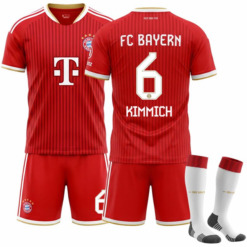 2627 dres fotbalová uniforma 10 Musiala 9 Kane sportovní Bayern domácí Ne. 17 Sada dresů Olise
