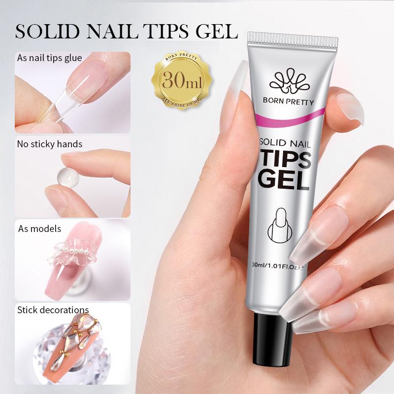 BORN PRETTY Tube-Style Wearable Nail Gel Adhesive - Strong, Non-Rebounding Solid Patch Glue