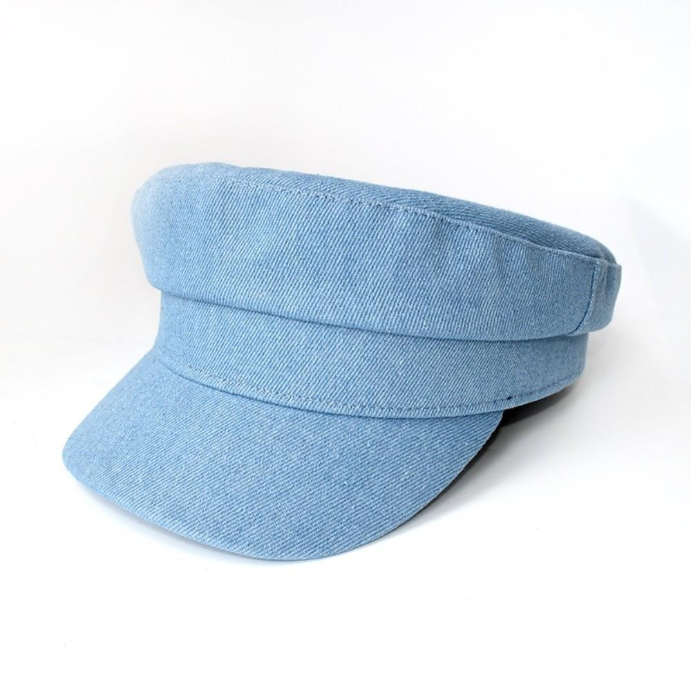 Flat Octagonal Cap Vintage Peaked Hats Fashion Denim Berets  Streetwear