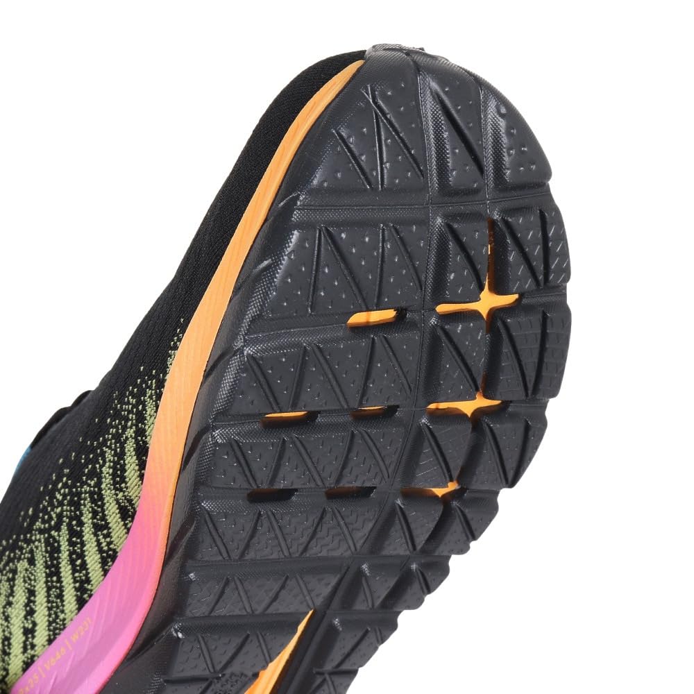 Hoka One One Mach 5 Track Size Black and Pale Yellow Men's & Field/Running Shoes, 25.0,