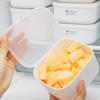 Plastic Refrigerator Rectangle Crisper 700~1000ml Household Kitchen Microwave Heat-resistant Lunch Boxes Vegetables Seal Box