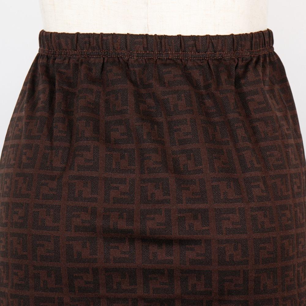 FENDI Zucca Mini skirt Brown Nylon Women Used