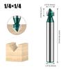 Aluminum-plastic Plate Slotting Cutter Wall Folding Cutter 6mm 1/4" Shank Professional Grade 90 Degree V-Shaped Router Bit