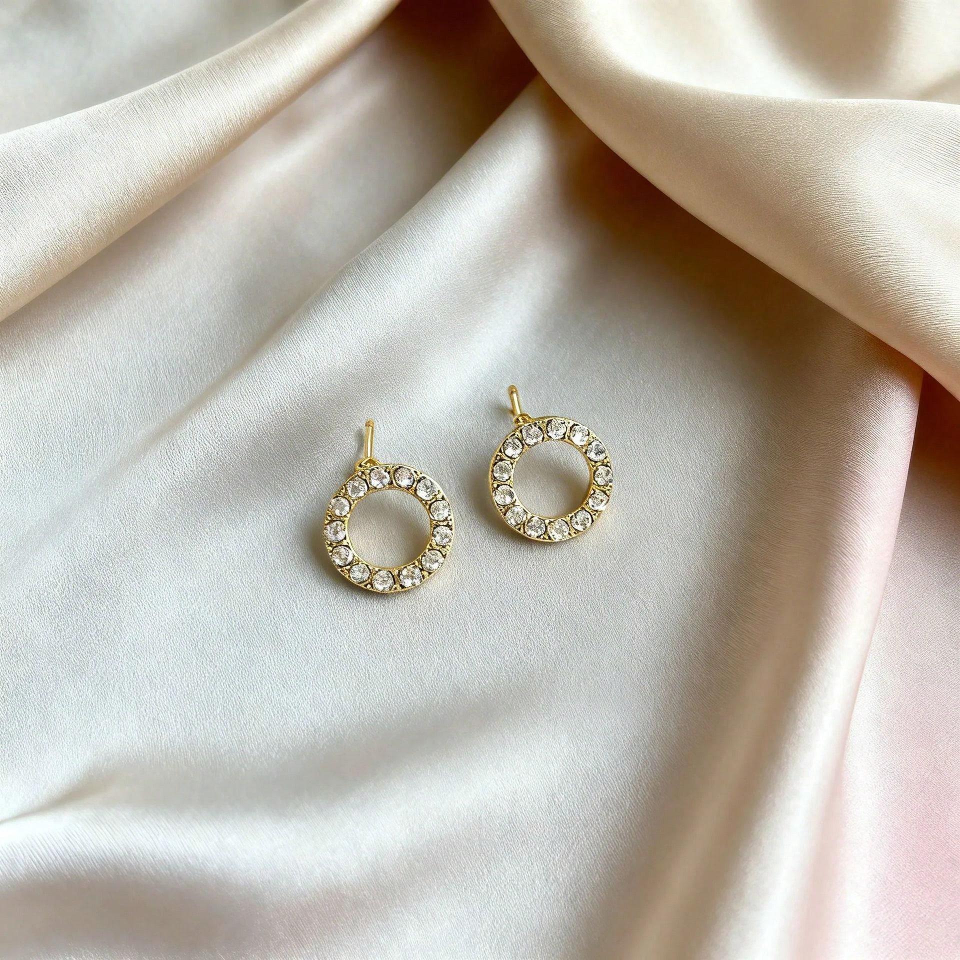 1 Pair Minimalist Chic Petite Round Circle Fashion Earrings one-size разноцветный