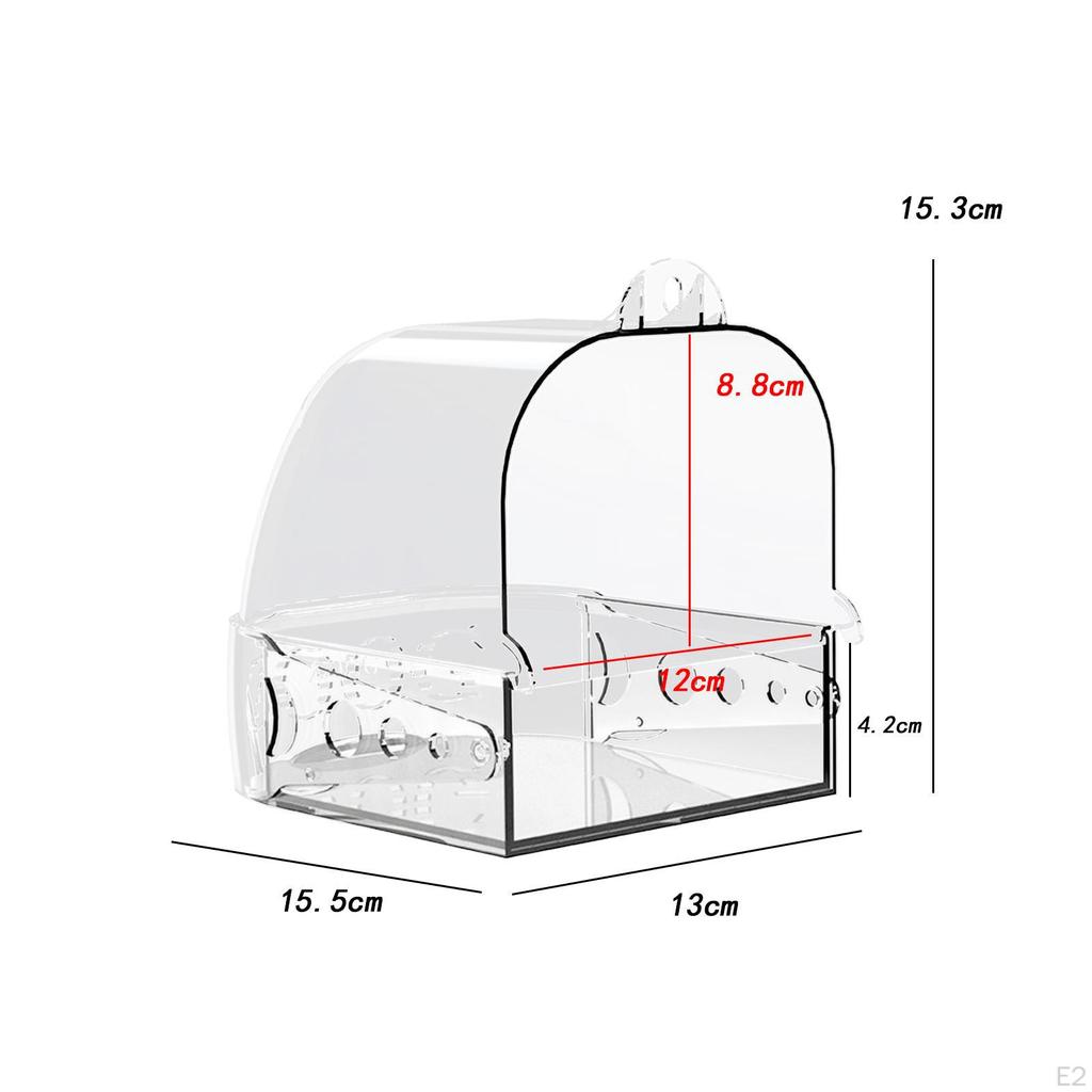 Bird Bath Hanging No Leaks Cage Accessories Caged Parrot Bathing Tub Bathtub for Pet Birds