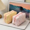 New Cute Women's Cosmetic Bag Plaid Bowknot Large Capacity Makeup Pouch Wallet Portable Cosmetic Organizer for Girl