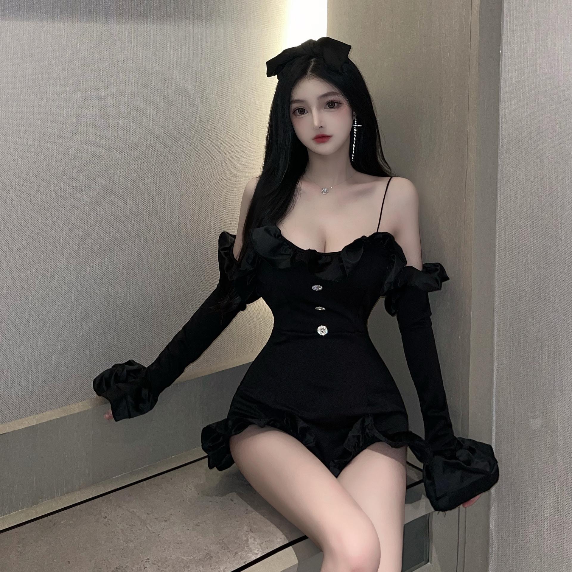 

Веселый сексуальный женский комбинезон с подтяжками на плече, соблазнительный, страстный, обтягивающий, с длинным рукавом One size