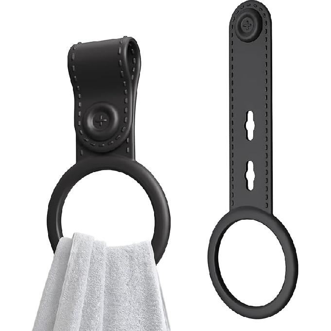 Держатель для кухонного полотенца, Силиконовый держатель для полотенец для рук для кухни и ванной комнаты, Регулируемый вешалка для полотенец, Совместим с дверцей духовки, Ручками шкафов, Ванной комнатой