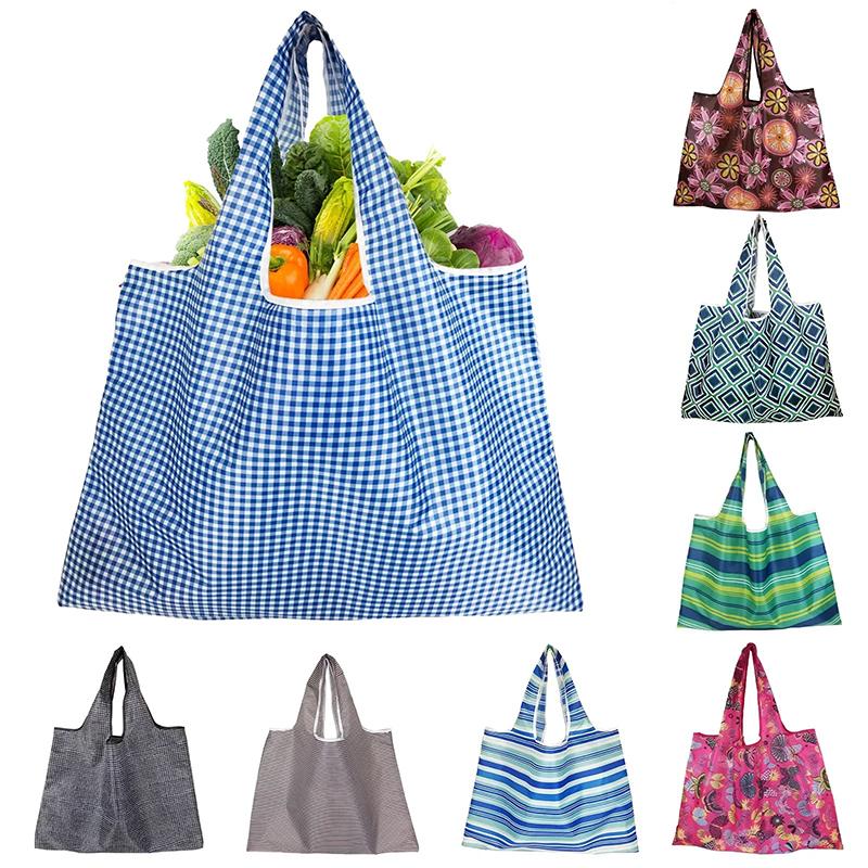 Reusable Grocery Bags Large Washable Shopping Bags Portable Foldable Environmental Friendly Heavy-Duty Handbags