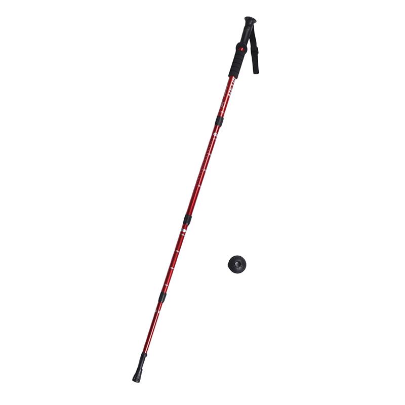 

51-110 см Телескопічна палиця з алюмінієвого сплаву Трекінгові палиці для пішого туризму Палиці для ходьби на відкритому повітрі Трекінгові палиці для альпінізму Палиці для ходьби Альпеншток червоний
