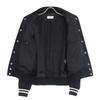 SAINT LAURENT PARIS [Excellent Condition/Domestically Authorized] 354718 Eddie Teddy with Leather Details Jacket 48 blackUsed