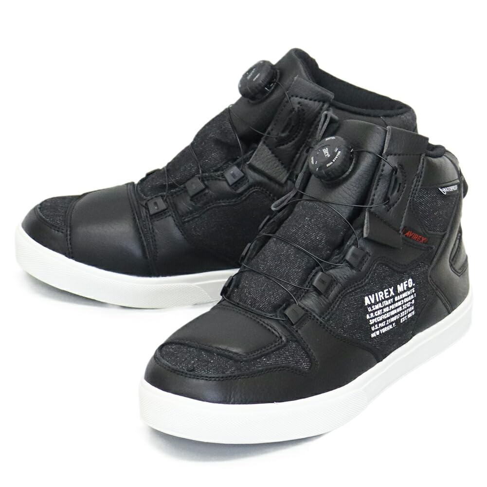 

AVIREX AV2279 DICTATOR MC DENIM Biker Shoes BLACK US10-Approx. 28.0cm