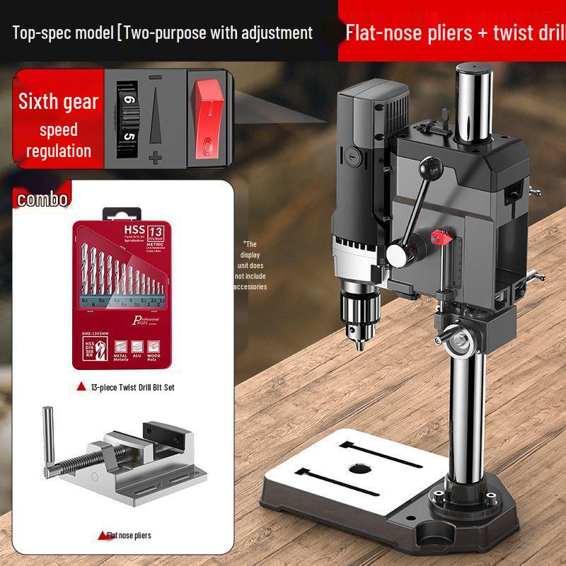 High-Precision 220V Bench Drill: Industrial Grade, Multi-Functional, High Power Milling & Drilling Machine for Households.