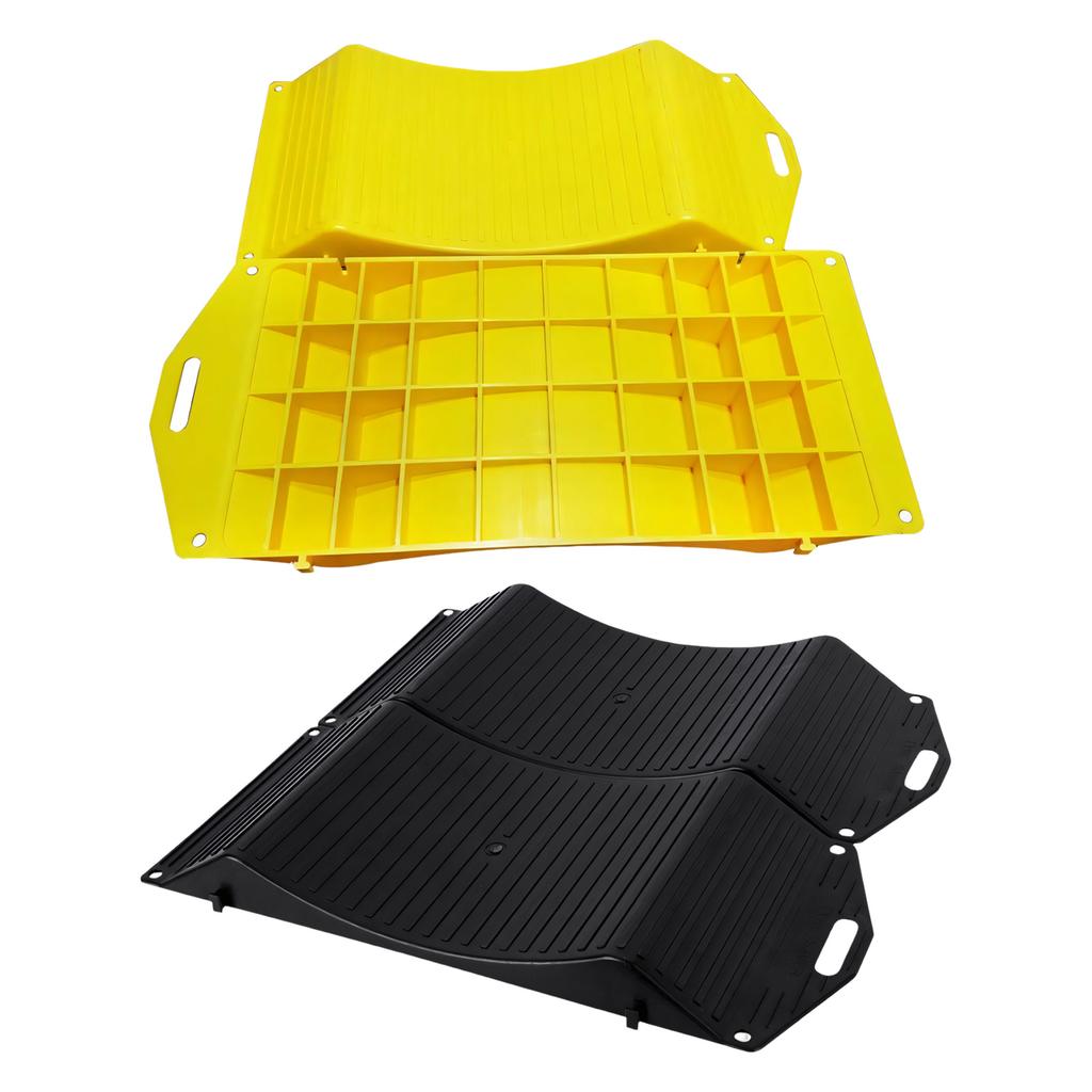 Small And Easy To Transport Tire Ramps Pack Of 2 Designed For Simple Storage Featuring Anti Slip Coating