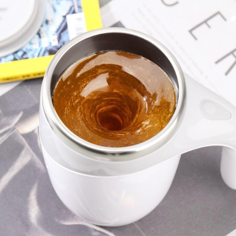 1Pc Coffee Mixing Cup Lazy Automatic Electric Magnetic Rotation Milk Brewing Beverage Mug Safety Material