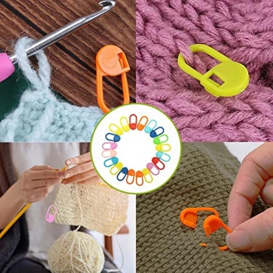 Mix Color Mini Resin Small Clips Pins Plastic Knitting Tools Locking Stitch Markers Crochet Sewing Needle Marking Accessories