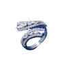 Stilvoller offener Ring mit Vollbesatz aus Diamanten, nicht verblassendem, einzigartigem Design
