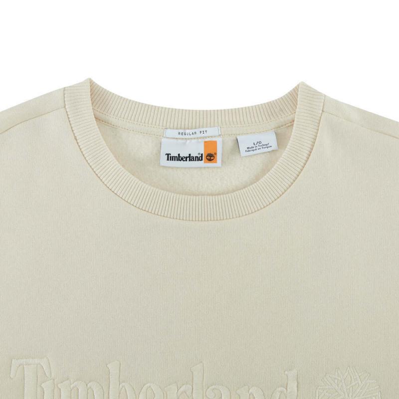 Timberland Af Embroidery Tonal Front Crew Neck Comfortable Sports Sweatshirt Men Sweatshirt Beige A695Y-EFL
