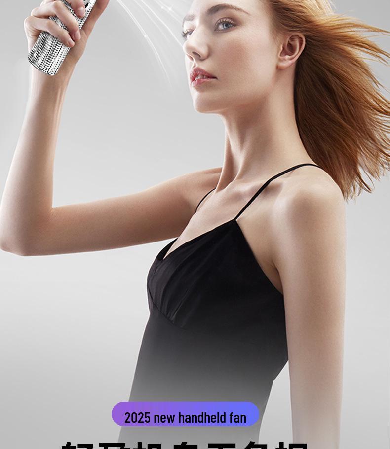 S5 Diamond Handheld Fan: 199-Speed Digital Display, High-Speed, Portable, Shining Design for Outdoor Use