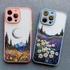 INS Intermountain Daisy Floral Print Phone Case for iPhone 17 16 15 14 Pro Max Plus 13 12 Mini 11 Pro Max XR XS X Back Cover