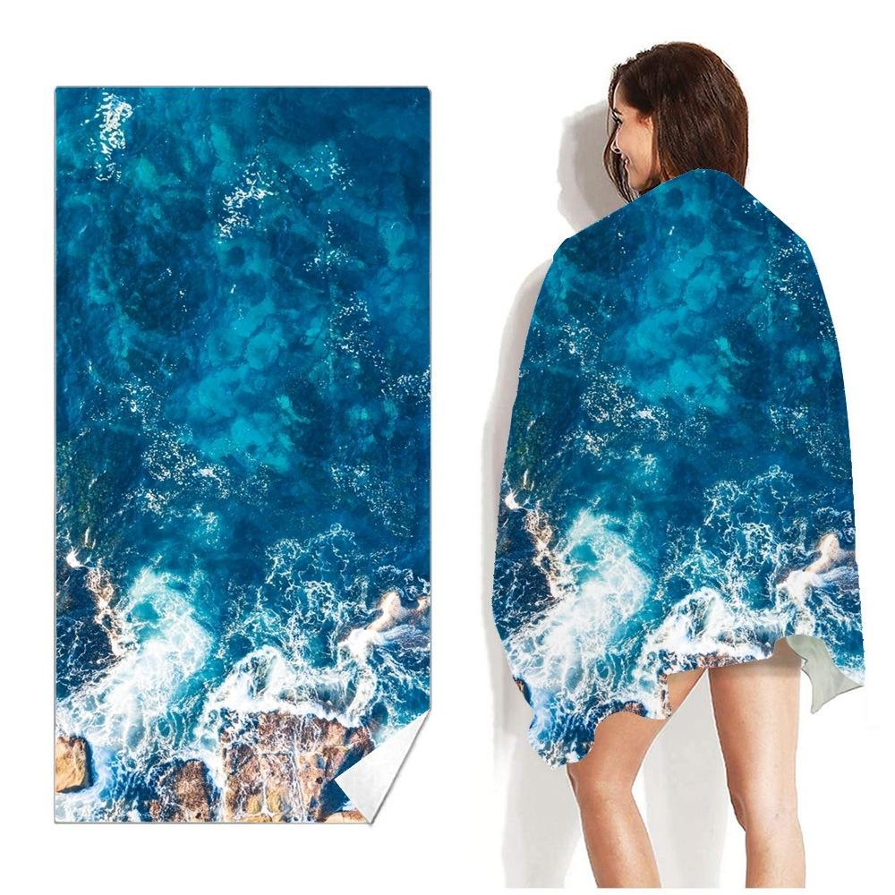 Tropisches Aloha Sommer Strandtuch Polyester Schnelltrocknend Sandfrei Schwimmbad Badehandtuch Für Damen Mädchen Pool Surfen Reise Urlaub