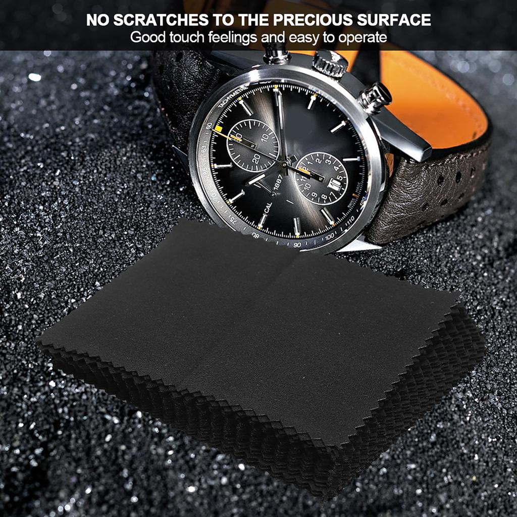 20pcs Double Sided Watch Cleaning Polishing Cloth Watch Cleaner Tool Cloth