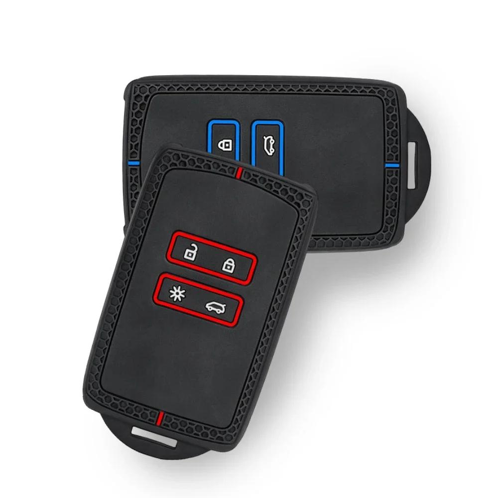 Silicone Car Key Cover For Renault Captur Koleos Kadjar Arkana Megane Dacia Duster Sandero Stepway Smart Remote Control Fob Case