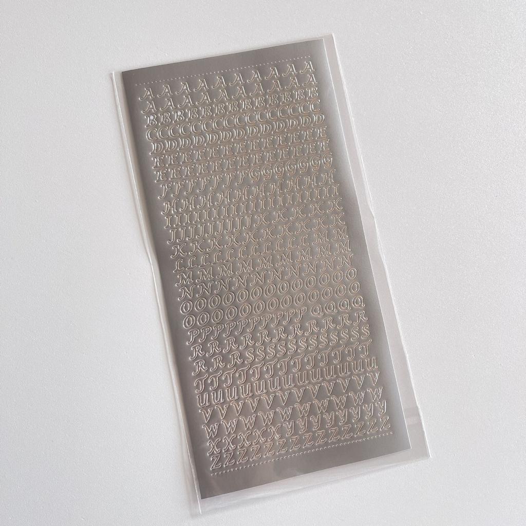 1pcs Bronzing Gold Alphabet Letter Number Stickers For Diy Idol Photo Card Album Scrapbooking Diary Sticker Korean Stationery