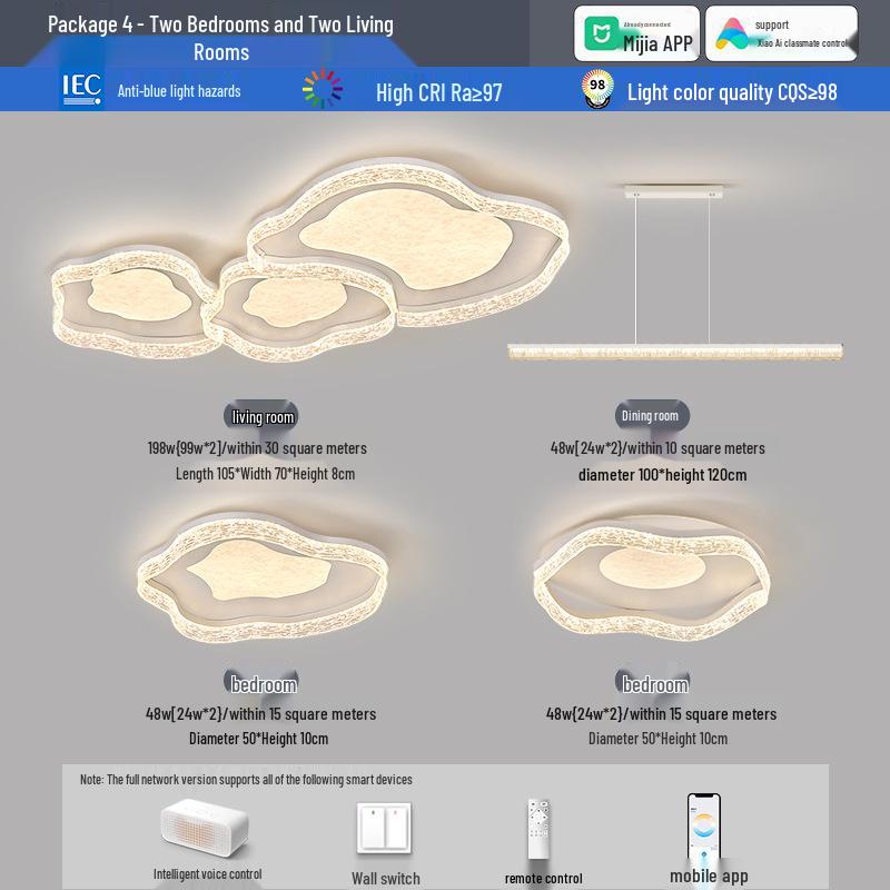 Modern Minimalist Ceiling Light Package for Living Rooms & Bedrooms