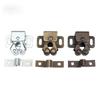 2 Pcs Furniture Door Stoppers Antique Copper Color Cupboard Cabinet Door Roller Latch Twin Double Catches with Striker and Free Screws