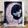Beautiful Dreamy Gem Moon Printed Blanket Children Adult Soft and Warm Bedding for Sofa Outdoor Travel Cover Blanket