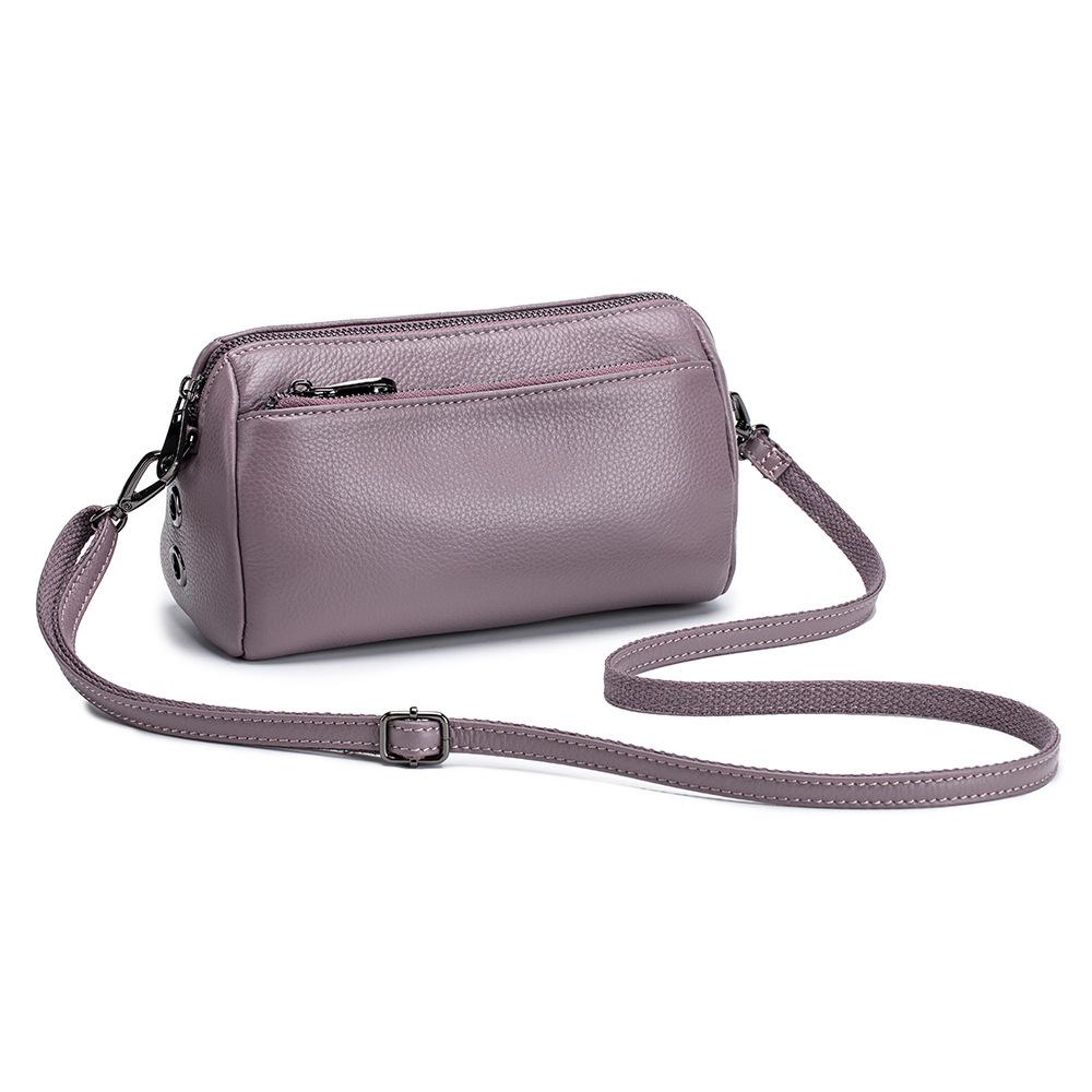 

Simple oblique span bag pillow soft leather woman, large capacity multi-functional casual versatile shoulder bag Europe and America