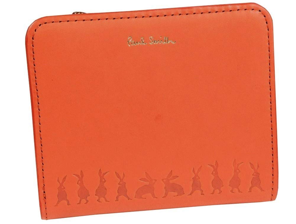 Paul Smith Genuine Leather Bunny Embossed Leather Bifold Wallet Orange [Paul Smith]