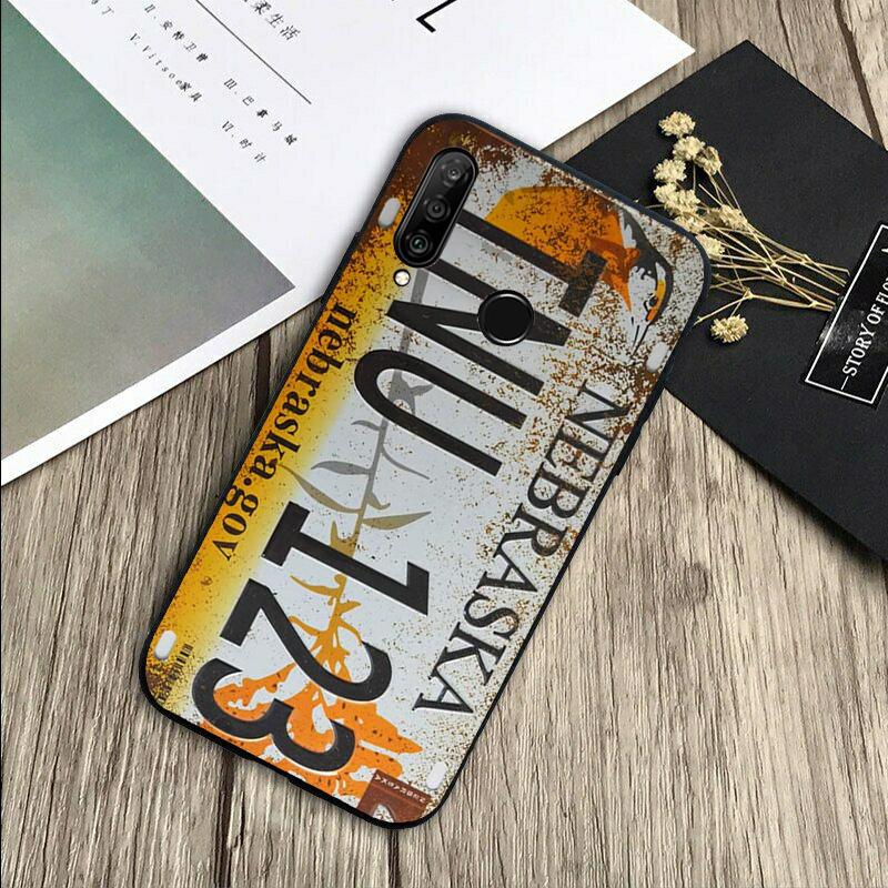 Retro Funny License Plate For Huawei Nova 12s 12i 11i 7i 8i Y73 Y70 Y90 Y60 Y72 Y61 Y91 9 10 SE P30 Pro P40 Lite Case