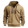 Unisex Trendy V-neck Zipper Fleece Hoodie - 220g Thickened Warm Autumn/Winter 2024 Collection