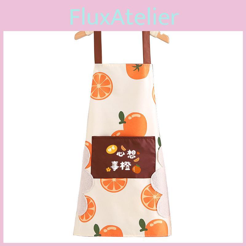 Womens Kitchen Apron Waterproof Oil Resistant Poucheds Cottons Linen Baking