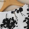 ZANZEA Blomstermønstret sommer casual 3/4 ermet løs bluse