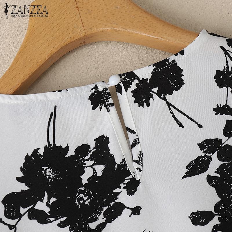ZANZEA Floral Print Summer Casual 3/4 Sleeve Loose Blouse