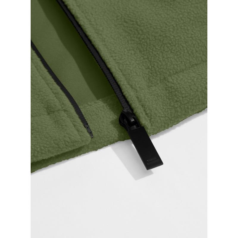Men S Fleece Zip Stand Collar Jacket Outdoor Warm Plus Size