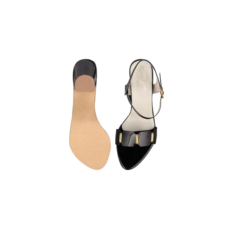 Shoetopia Girls Girls-Heel-175 Black Heeled Sandal - 6 Uk (Girls-Heel-175-Black) 6 UK чёрный