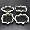 4Pcs Cookie Cutter Set Plastic Biscuit Mould Fondant Cake Tools Fondant Molds