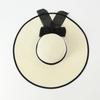 Ribbon Beach Hat Wide Brim Summer Hat Ivory