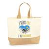 Sac cabas - PLANETEE - randonnée J'peux pas - Jute naturel - Beige - Imprimé en France